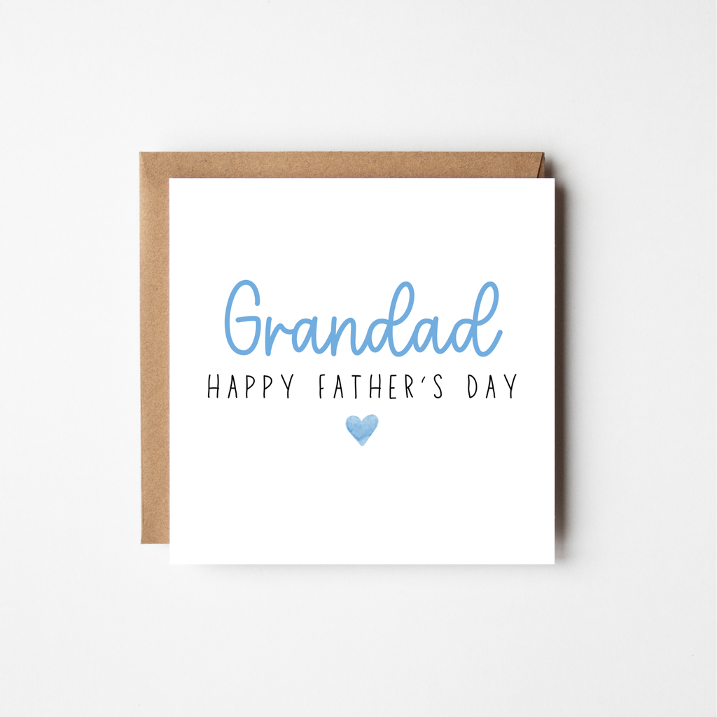 Father's Day Card | Happy Father's Day | Personalised Text & Heart Colour