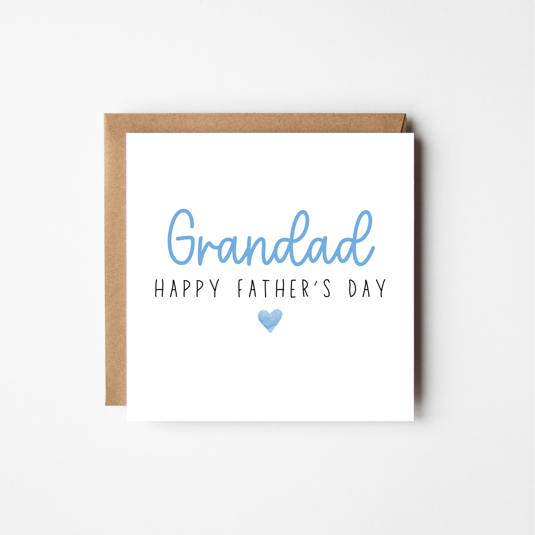 Father's Day Card | Happy Father's Day | Personalised Text & Heart Colour