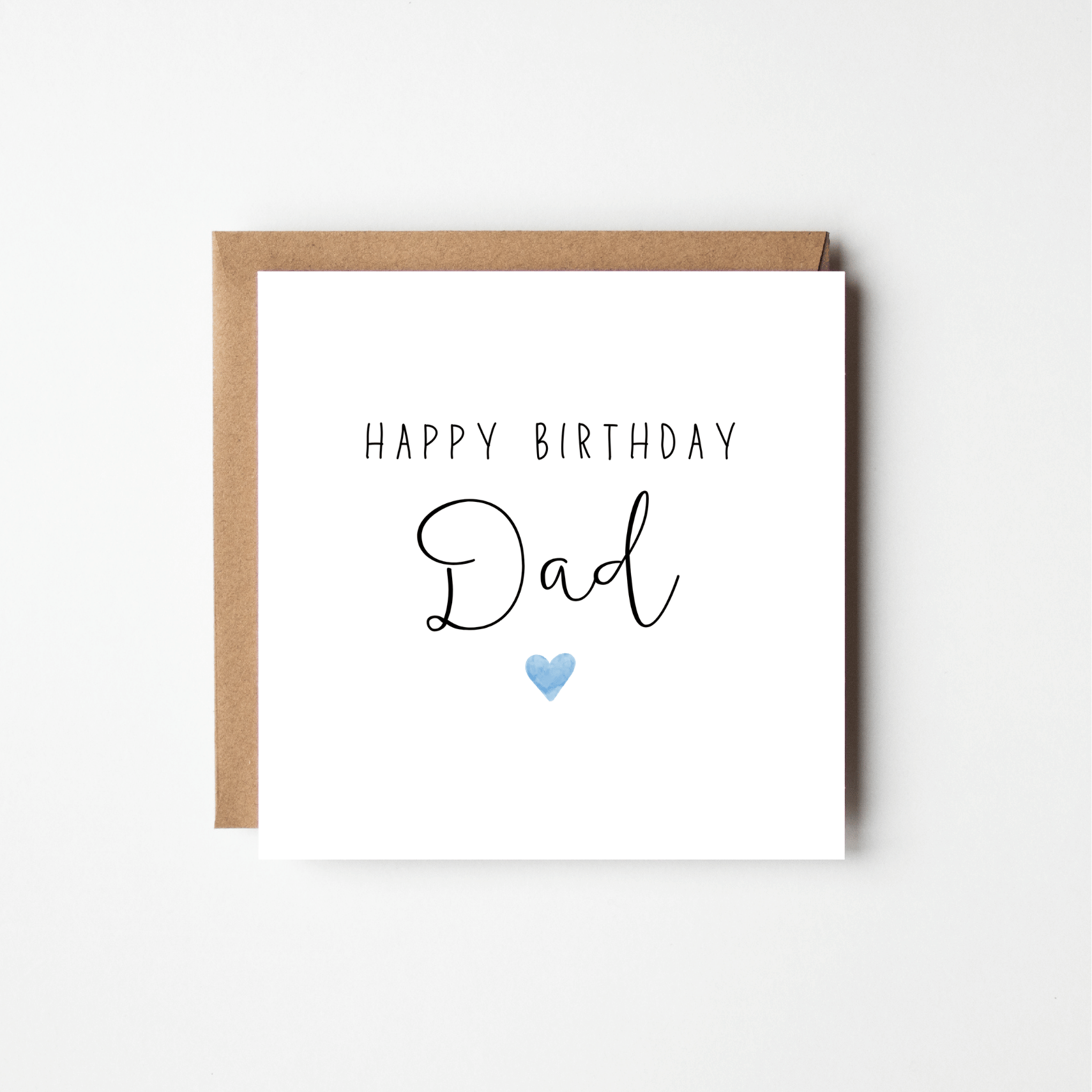 Personalised Birthday Card for Him – Minimalist Watercolour Heart