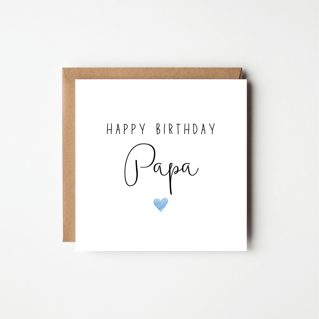 Personalised Birthday Card for Him – Minimalist Watercolour Heart