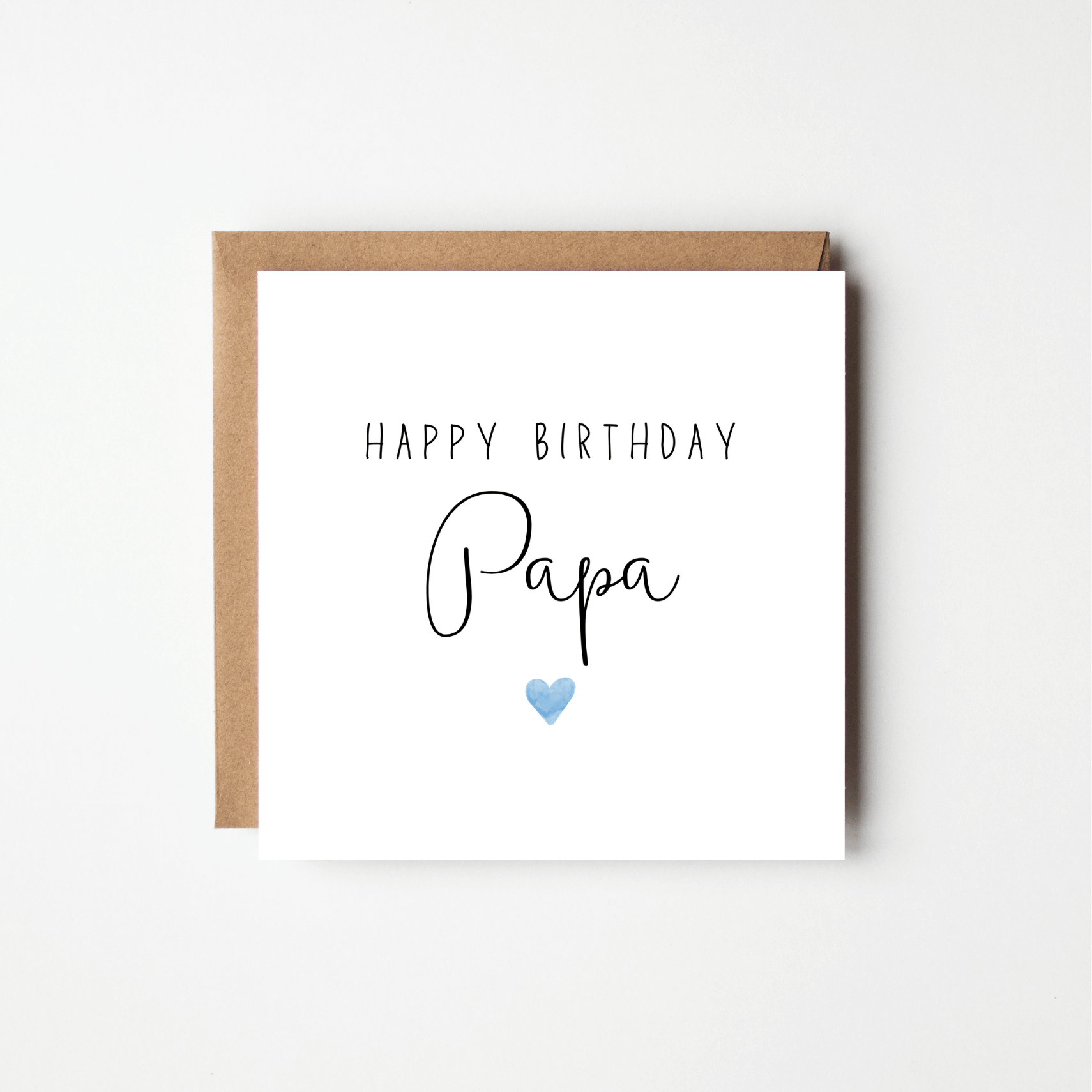 Personalised Birthday Card for Him – Minimalist Watercolour Heart