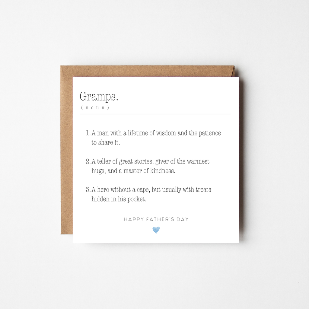 Father's Day Card for Grandad | Dictionary Definition | Personalised