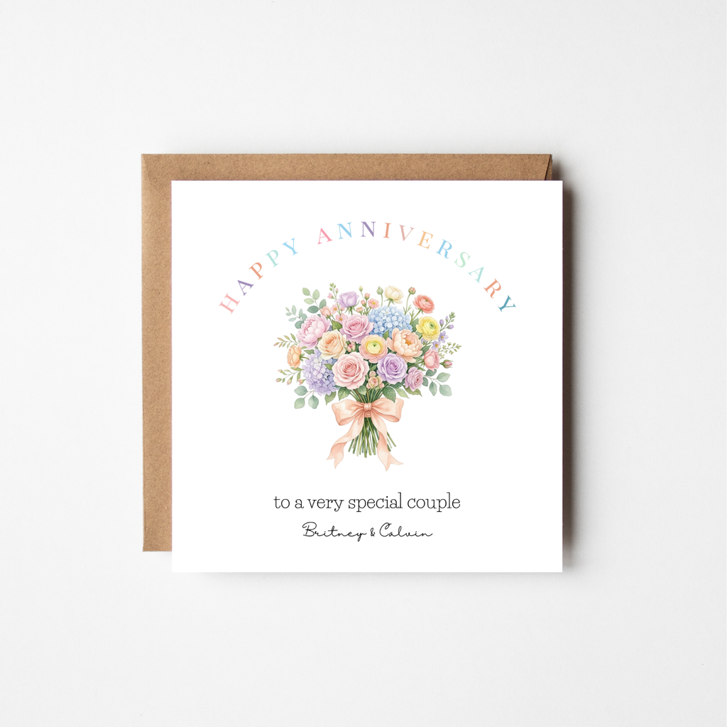 Personalised Happy Anniversary Card