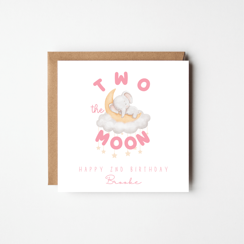 Two the Moon – Personalised Birthday Card
