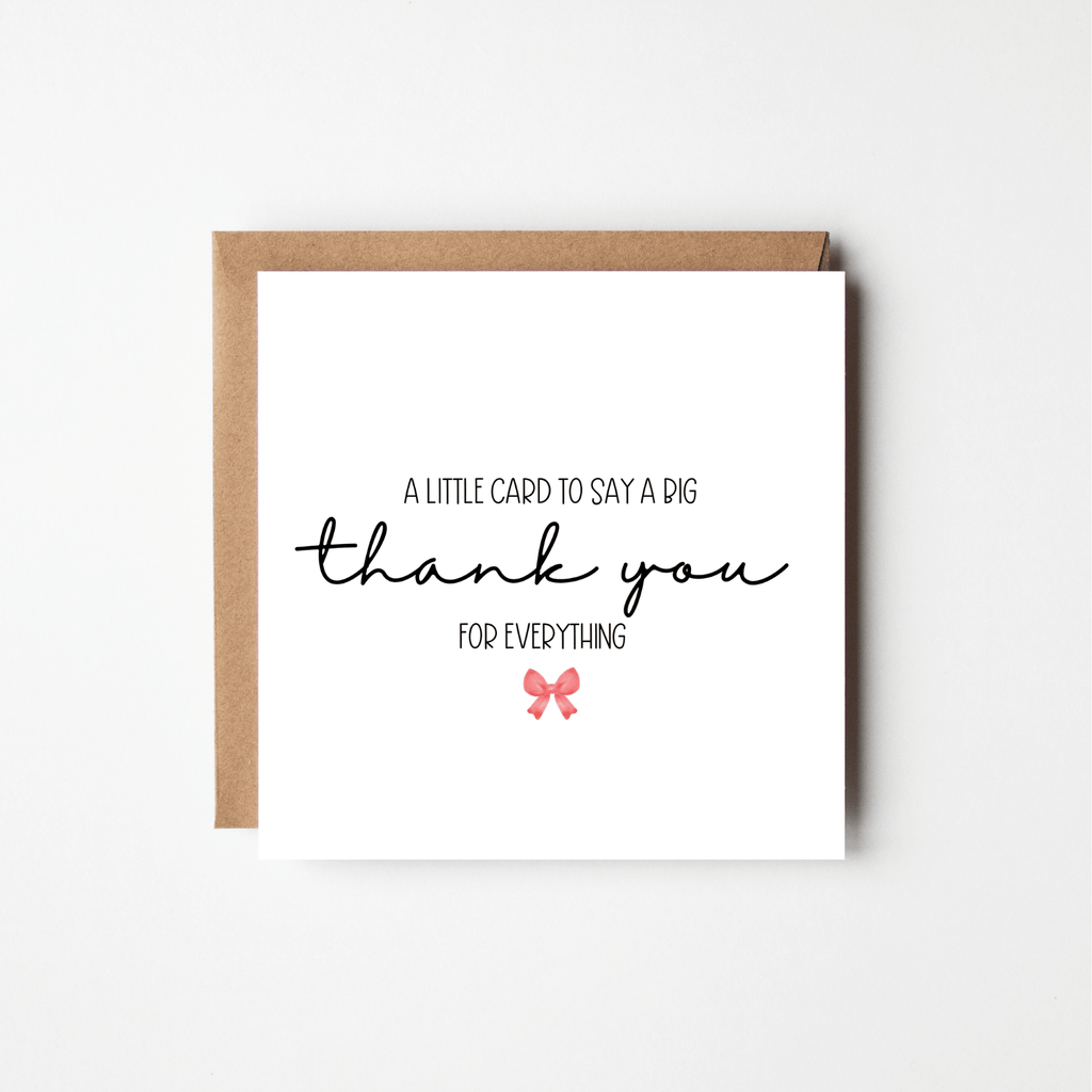 Personalised Thank You Card