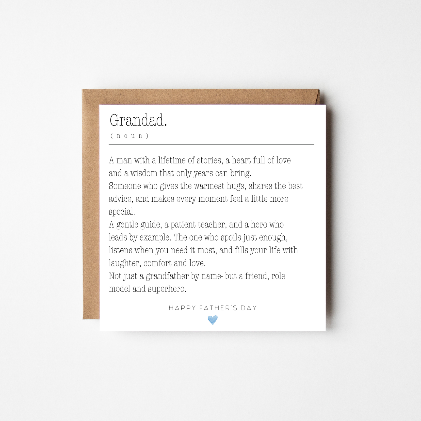 Father's Day Card for Grandad | Sentimental Dictionary | Personalised