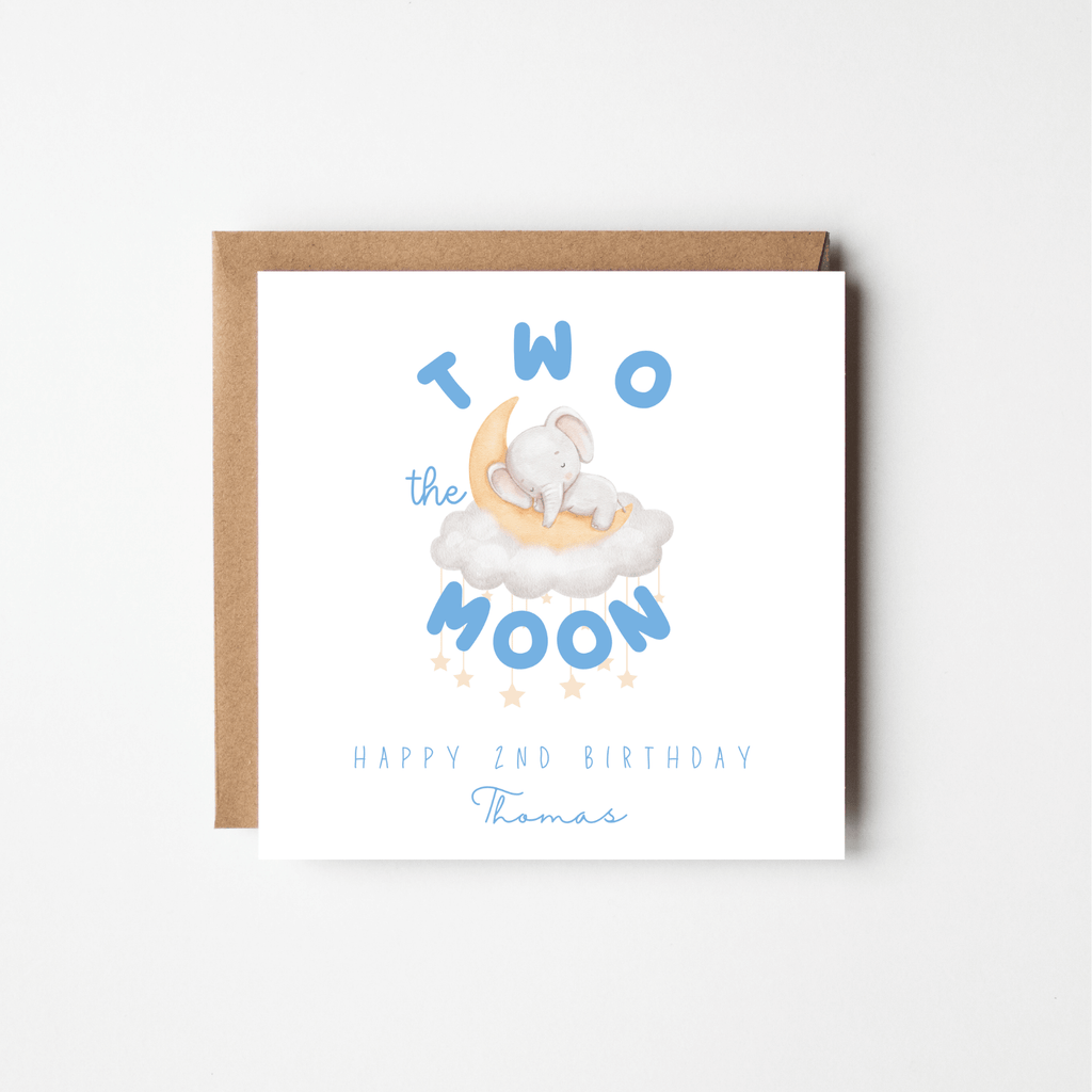 Two the Moon – Personalised Birthday Card