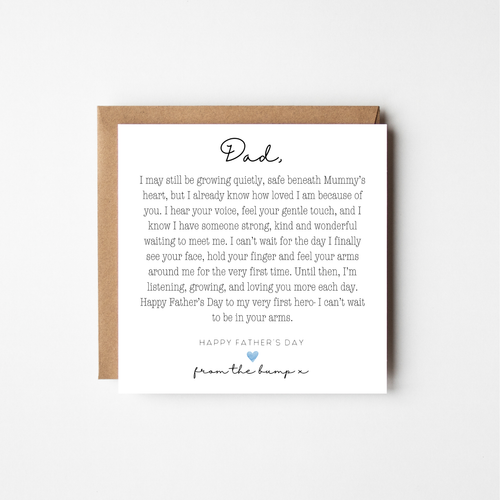 Father's Day Card From The Bump | Personalised