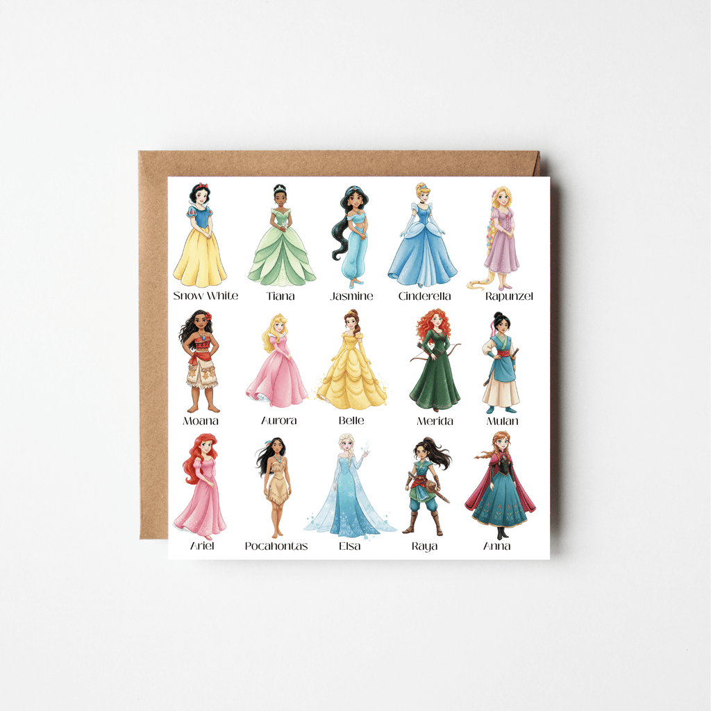 Personalised Princess Birthday Card for Girls