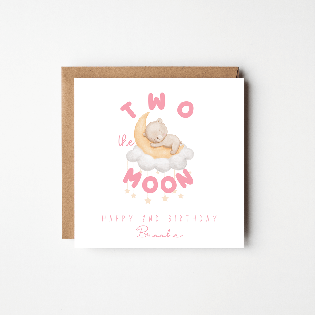 Two the Moon – Personalised Birthday Card