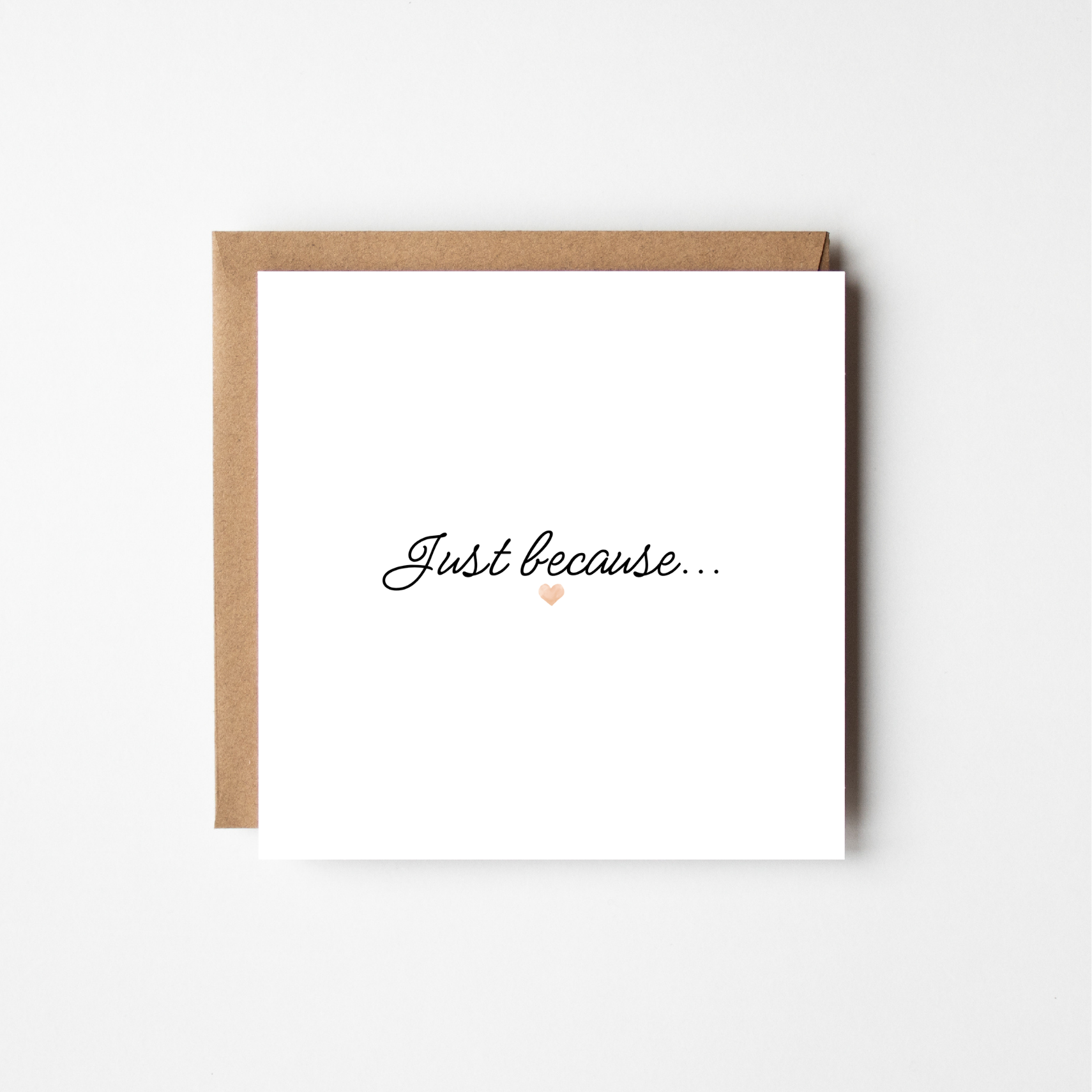 Just Because Card – Champagne Watercolour Heart