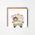 Safari Adventure 1st Birthday Card – Personalised