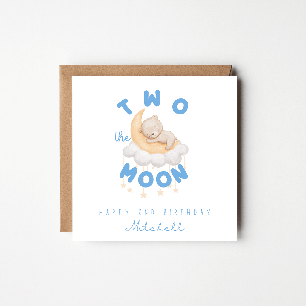 Two the Moon – Personalised Birthday Card