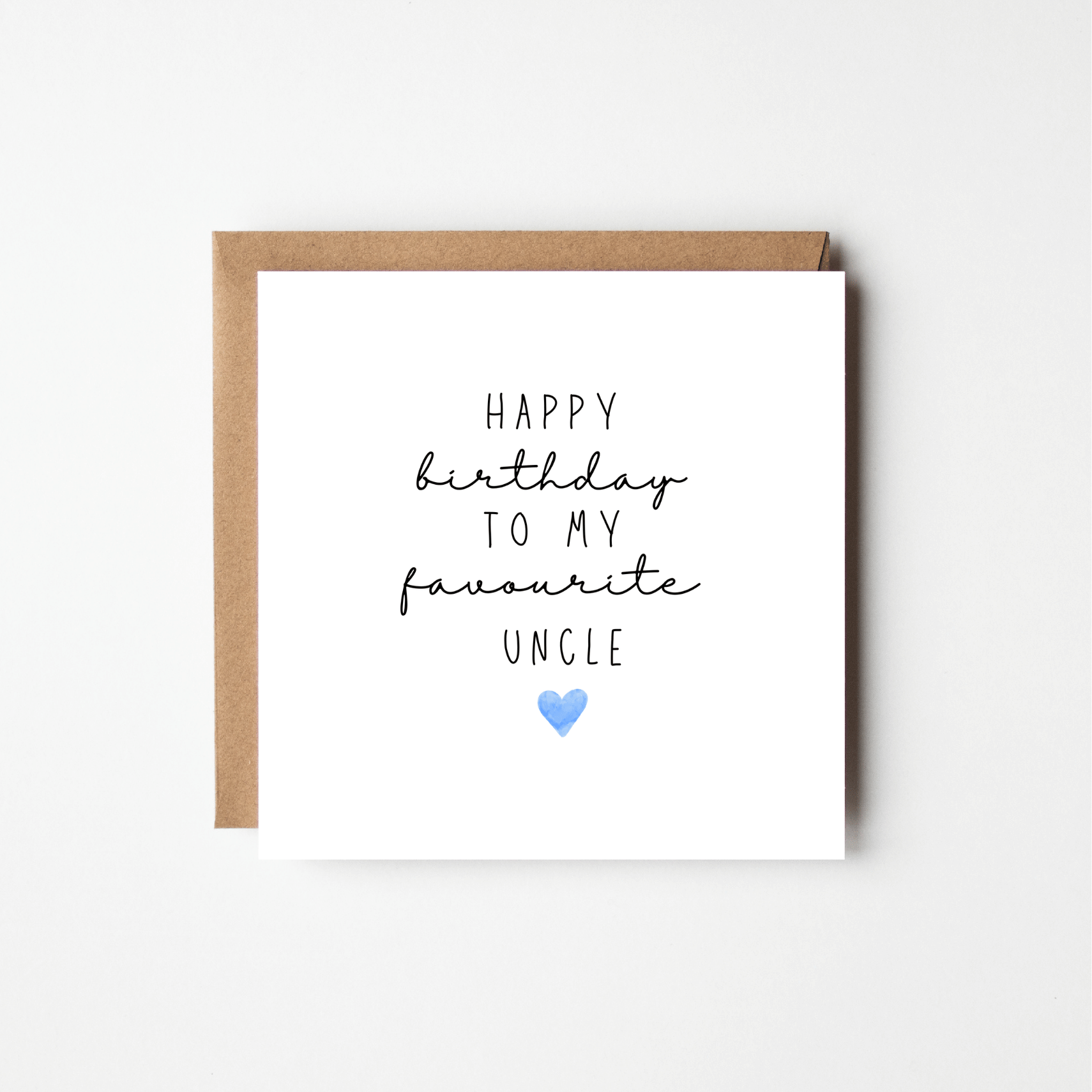 'Happy Birthday to My...' Personalised Card for Him – Watercolour Heart