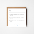 Father's Day Card | 3 Reasons He's Special | Personalised Dictionary