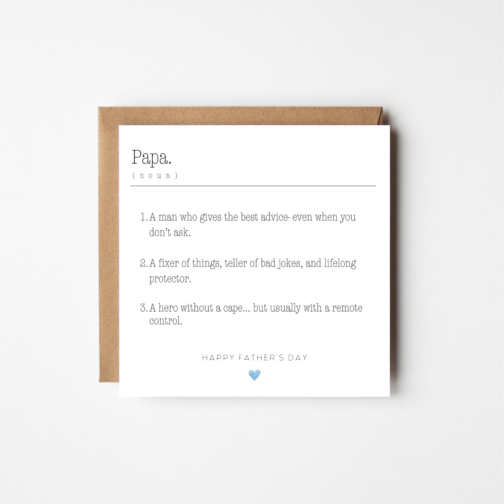 Father's Day Card | 3 Reasons He's Special | Personalised Dictionary