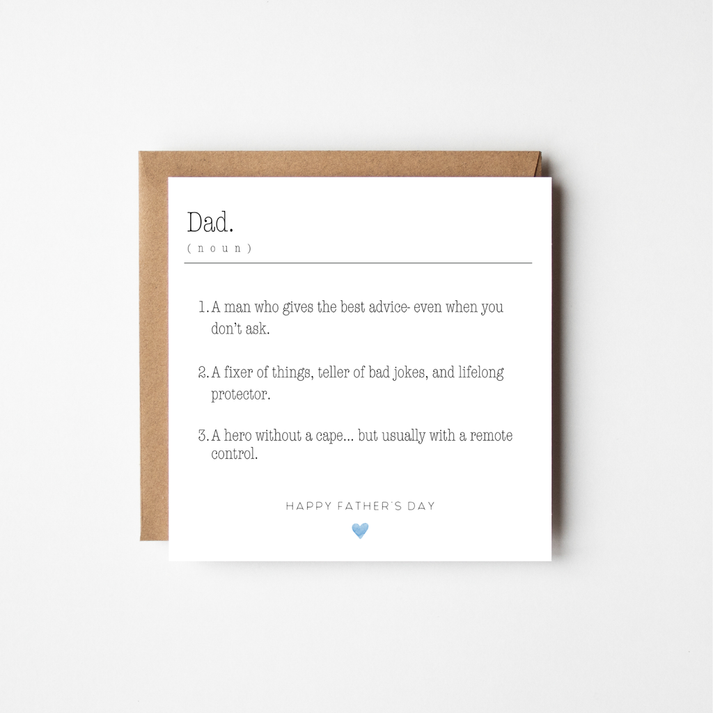 Father's Day Card | 3 Reasons He's Special | Personalised Dictionary