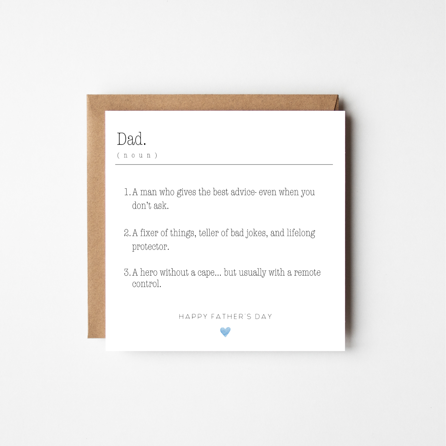 Father's Day Card | 3 Reasons He's Special | Personalised Dictionary