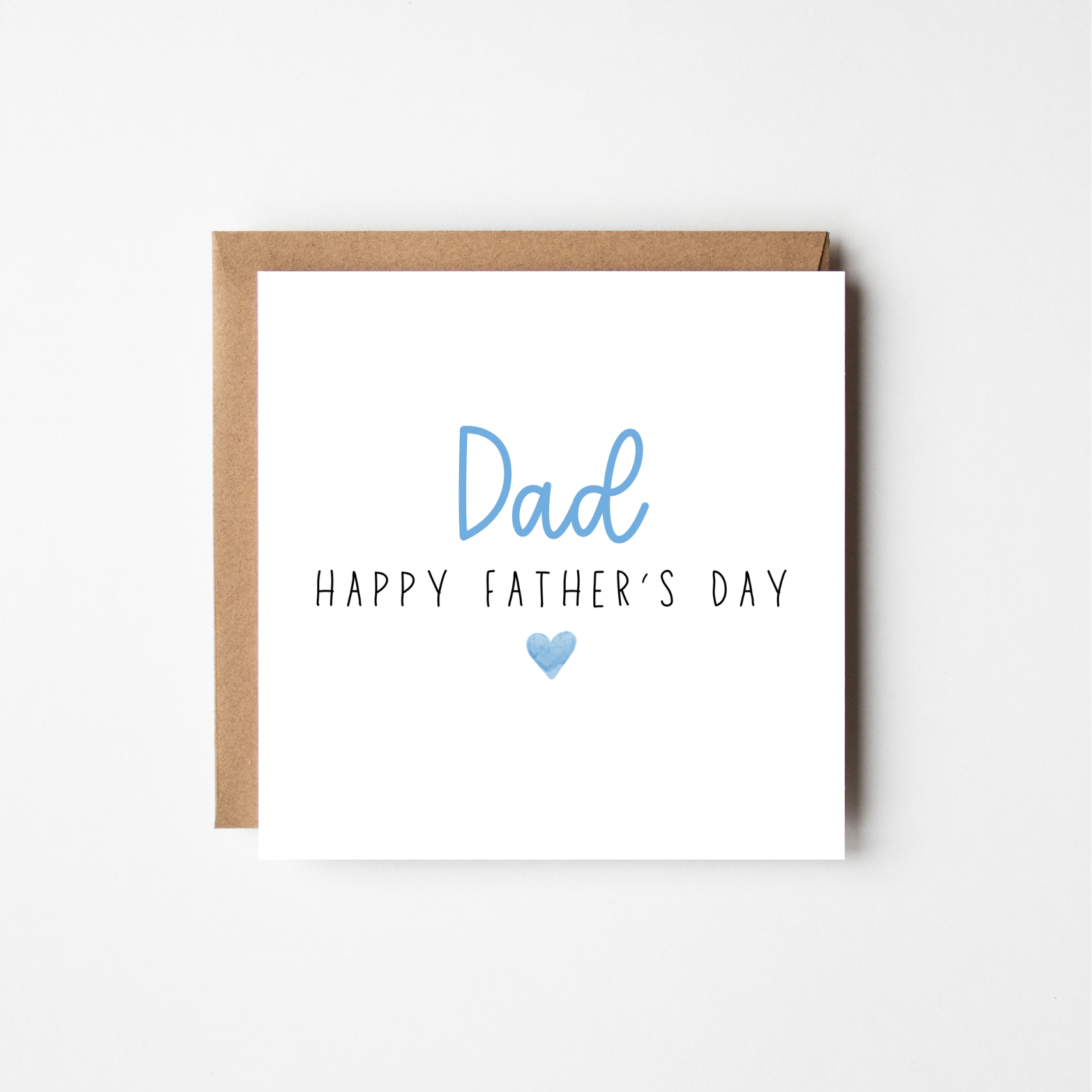 Father's Day Card | Happy Father's Day | Personalised Text & Heart Colour